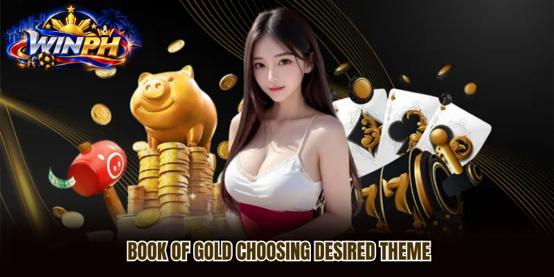 Book of gold choosing desired theme