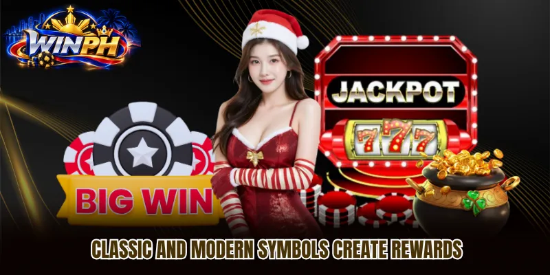 Classic and modern symbols create rewards