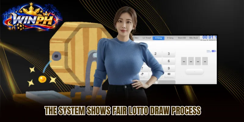 The system shows fair lotto draw process The system shows fair lotto draw process